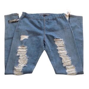 Joe's Jeans Light Blue "The Jean Legging" Distressed Jeans Size Small